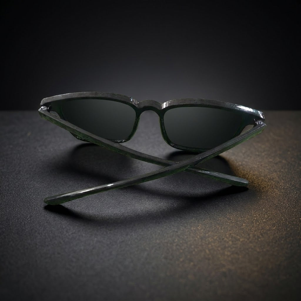 Aether Classic Shades – Ultra-Lightweight Square Sunglasses with Classy Black Frame for Timeless Style & Comfort
