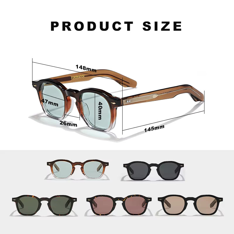 High QualityTortoiseshell Round Frame Handmade Sunglasses