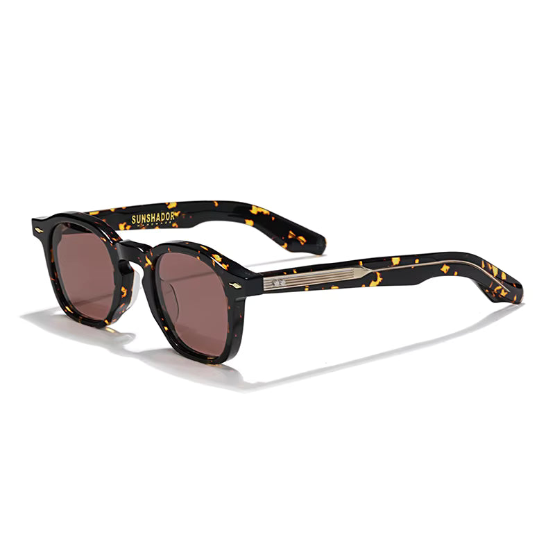 High QualityTortoiseshell Round Frame Handmade Sunglasses