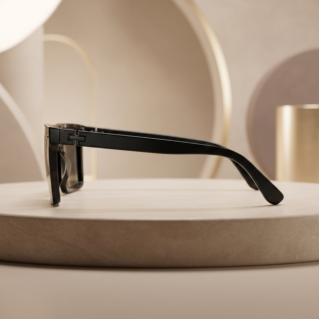The Ultimate Statement: Modern Riveted Over sized Square Sunglasses (Black Frame with Dark Lenses) - Trendy & Bold